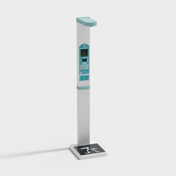Smart Height and Weight Scale 3D Model for Modern Applications
