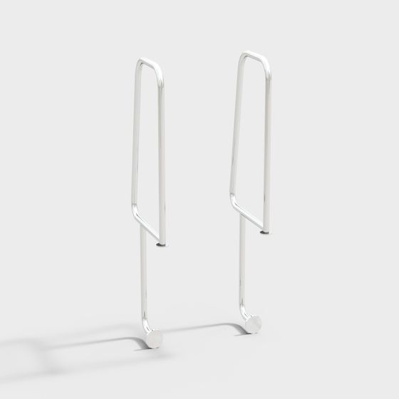 Elegant Metal Handrail 3D Model Design