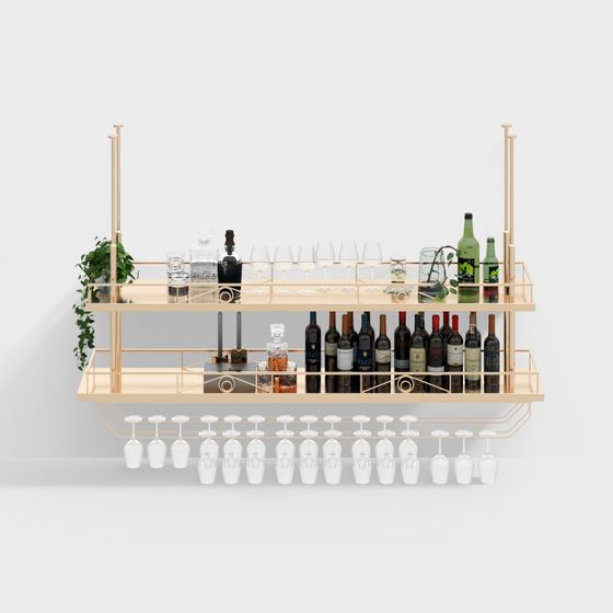 Étagère à verres à vin de restaurant