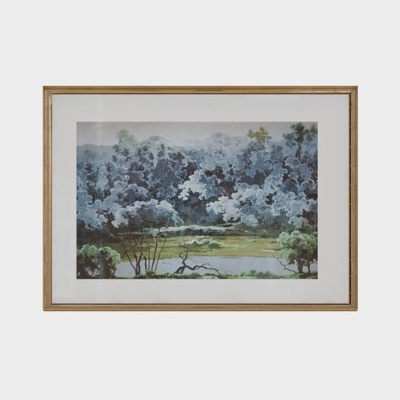 Ink Wash Forest Low-Poly 3D model