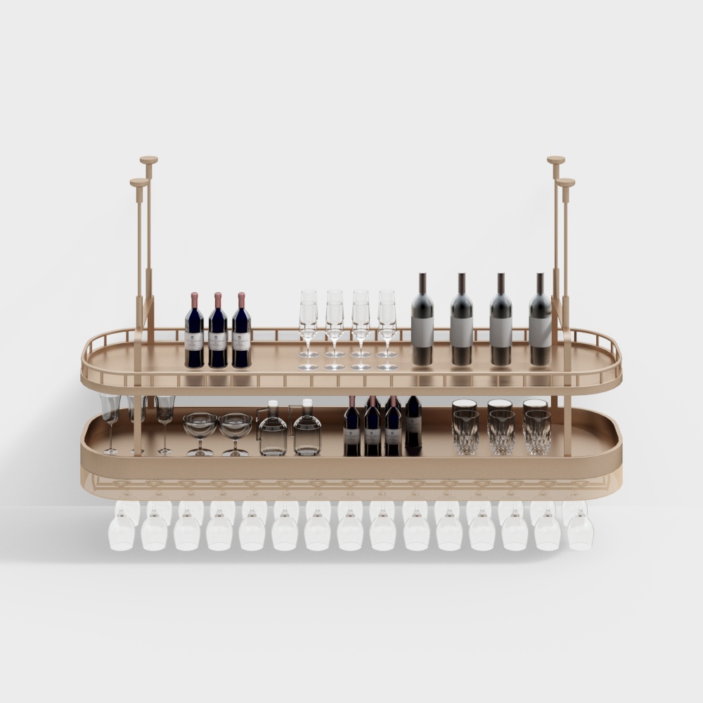 Estante para copas de vino de restaurante