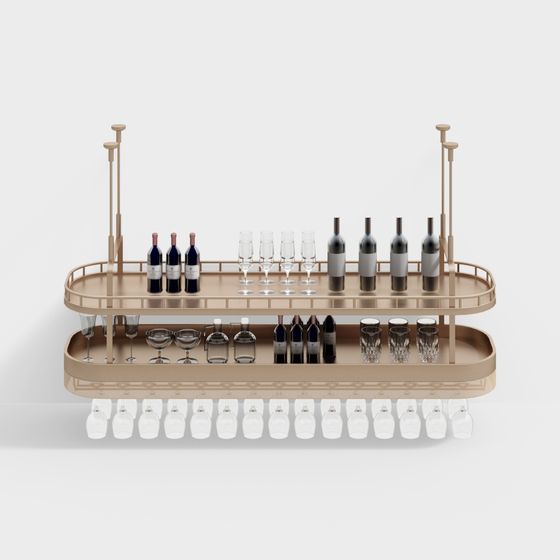 Estante para copas de vino de restaurante