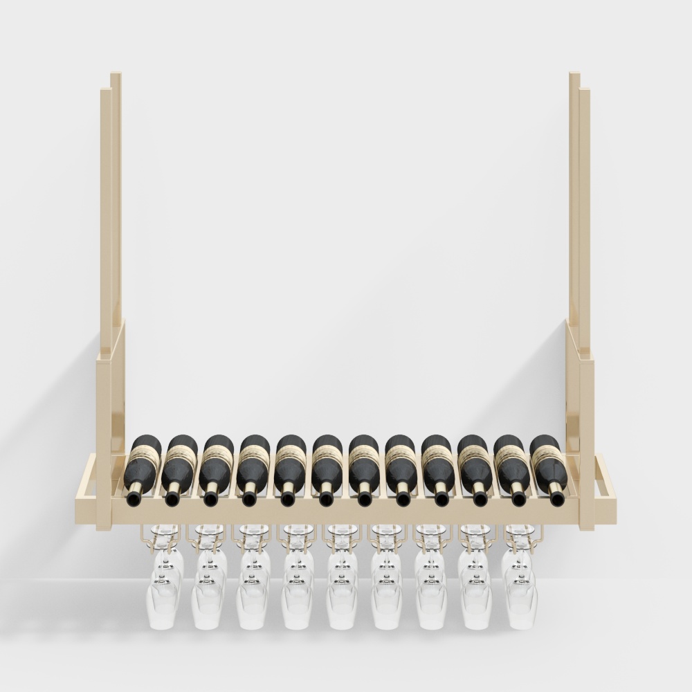 Porte-verre à vin métallique de restaurant