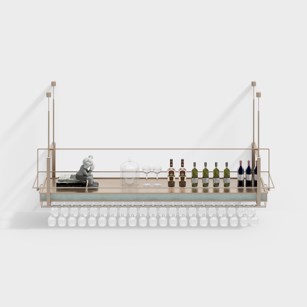 レストランのワイングラスラック