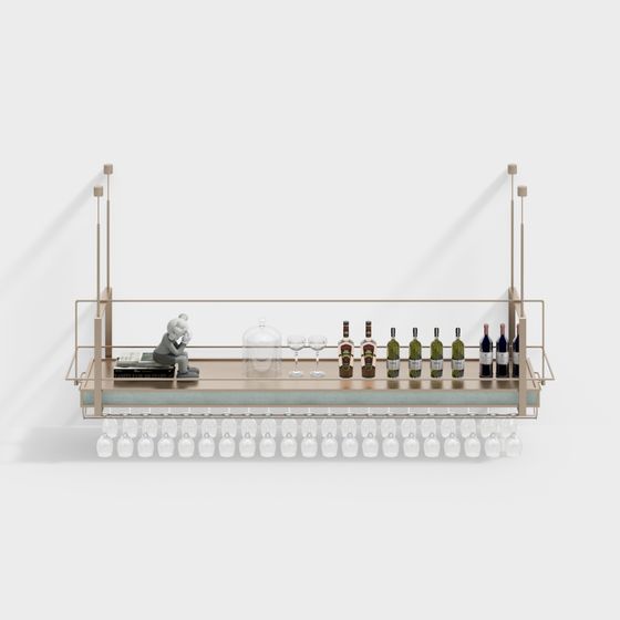 レストランのワイングラスラック