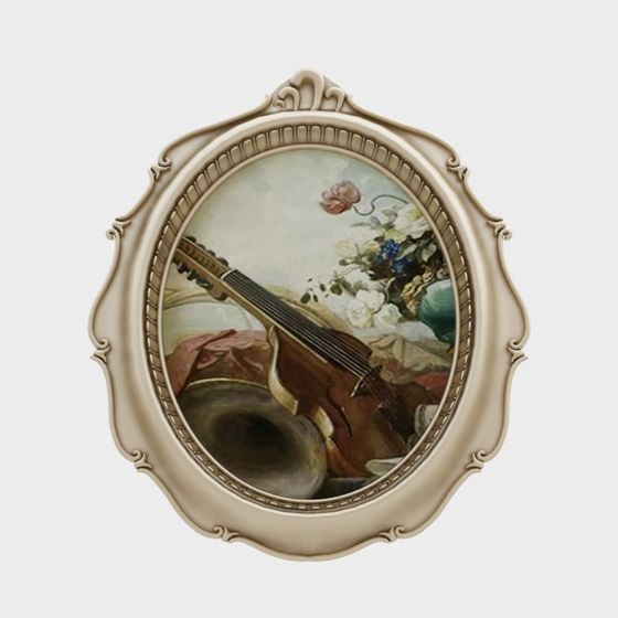 Elegant Low-Poly Classic Music Frame 3D model