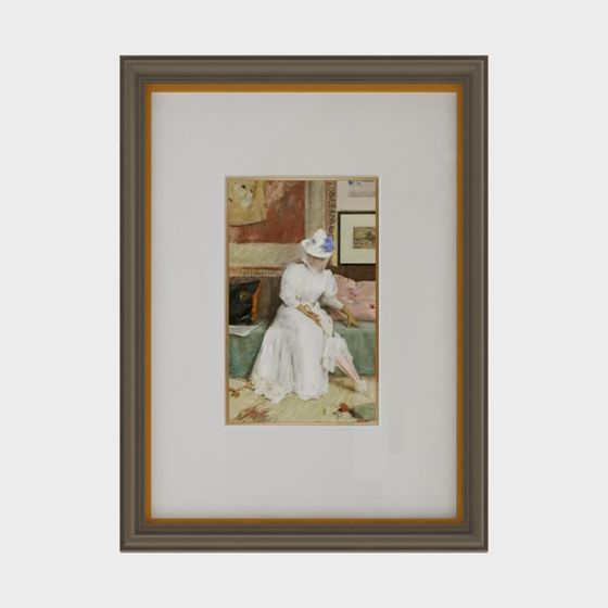 Elegant Vintage Lady 3D model