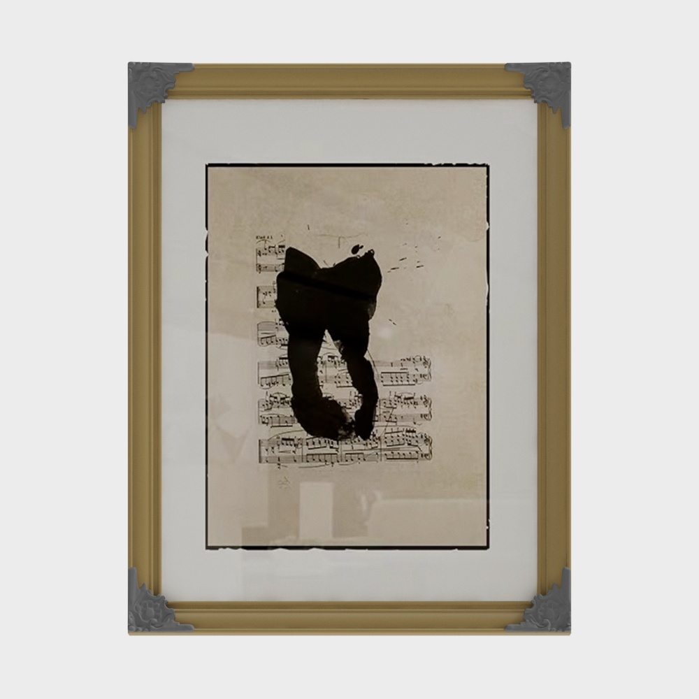 Vintage Music Score Frame 3D Model
