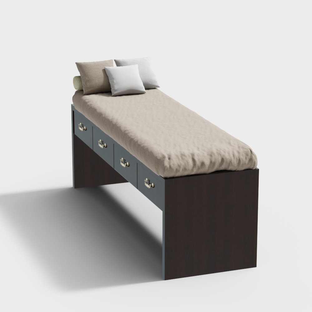 เตียงคลินิกในห้องกายภาพบำบัดของพิพิธภัณฑ์การแพทย์แผนจีน