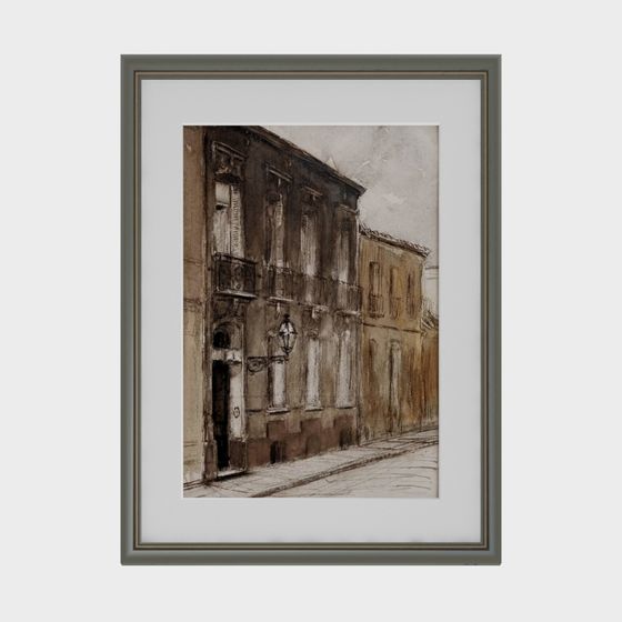 Elegant Low Poly Historic Building 3D model