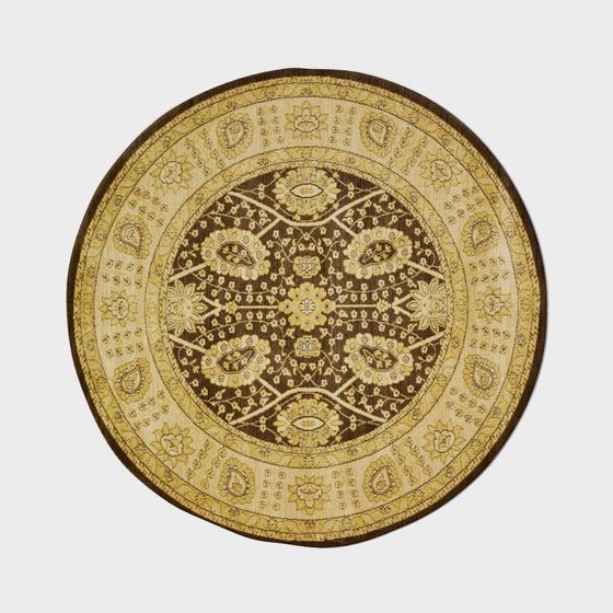 Exquisite Round Carpet 3D model with Traditional Patterns