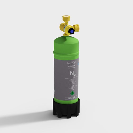 Stylish Low Polygon Nitrogen Tank 3D model for Creative Projects
