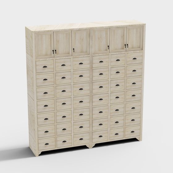 Charming Rustic Storage Cabinet 3D model