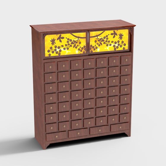 Vintage Apothecary Cabinet 3D model