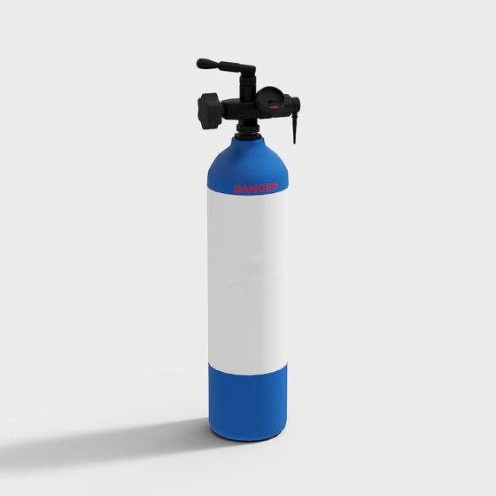 Low Poly Fire Extinguisher 3D model