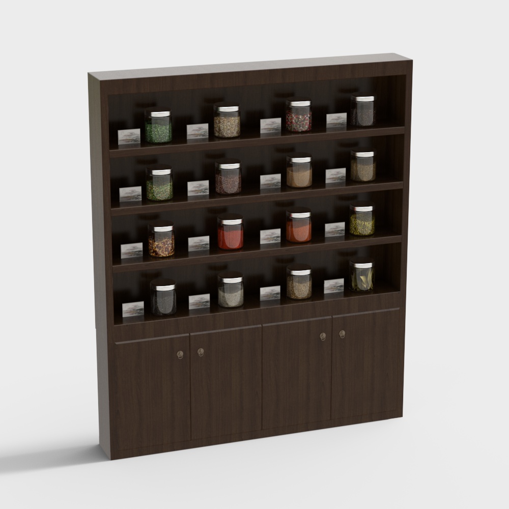 ตู้โชว์ยาแผนจีนในร้านขายยา