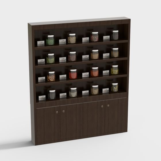 Low-Poly Spice Rack 3D model for Modern Homes