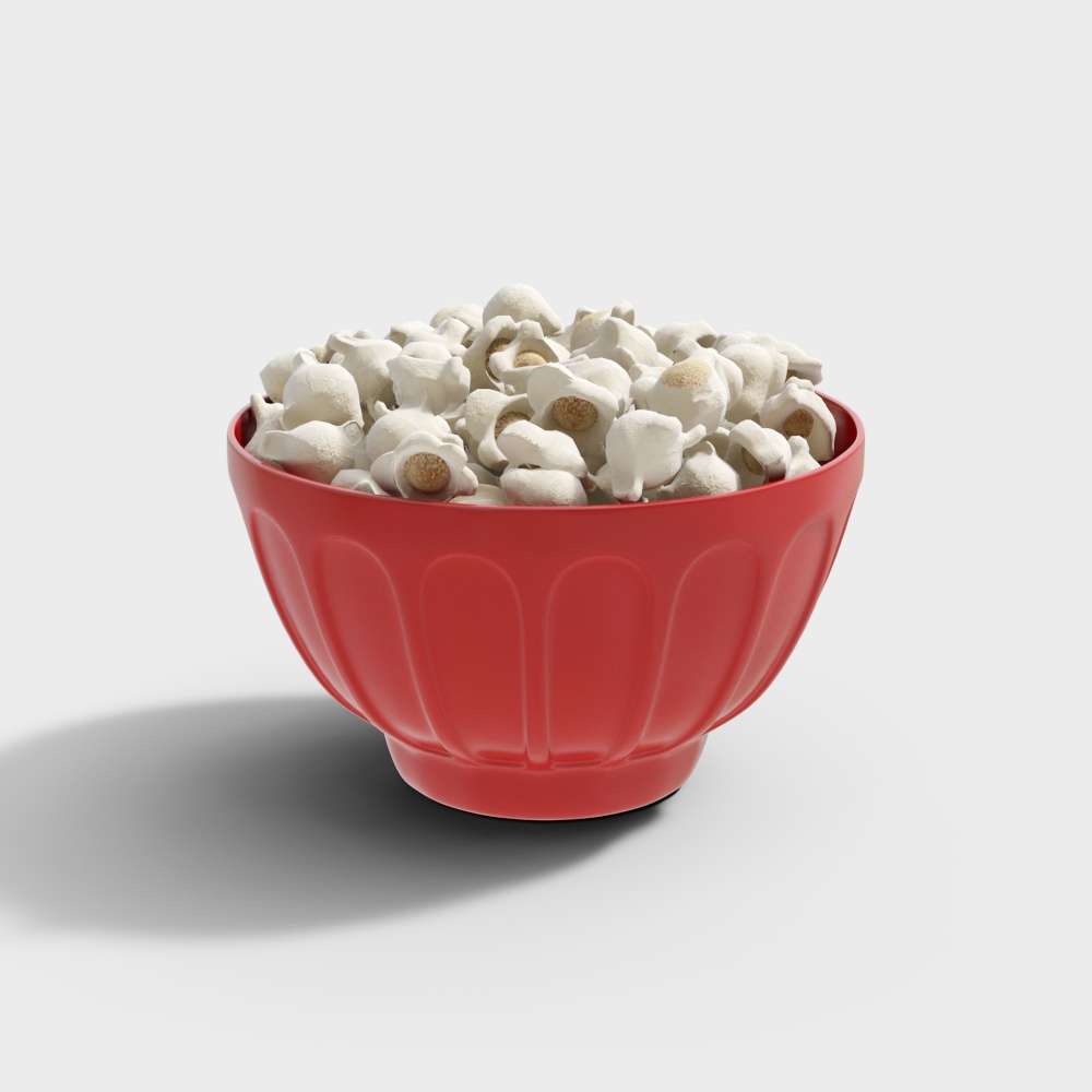 Realistic Popcorn Bowl 3D model