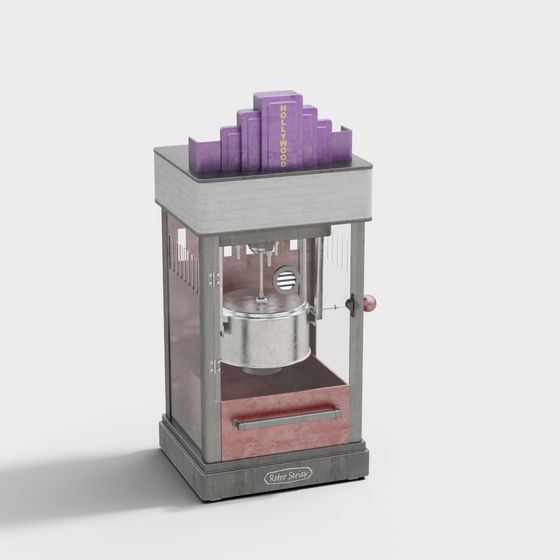 Retro Popcorn Machine 3D model