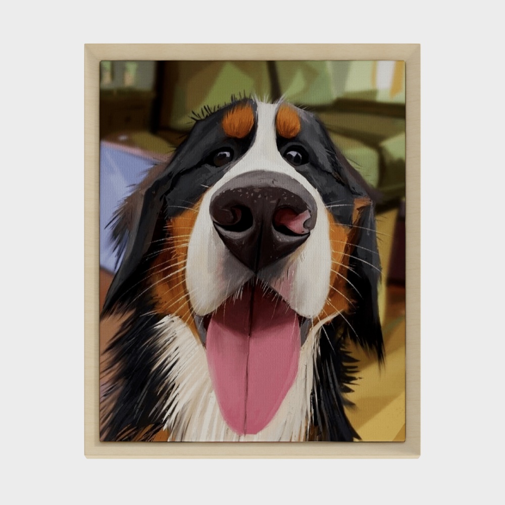 宠物店狗狗表情卡通插画