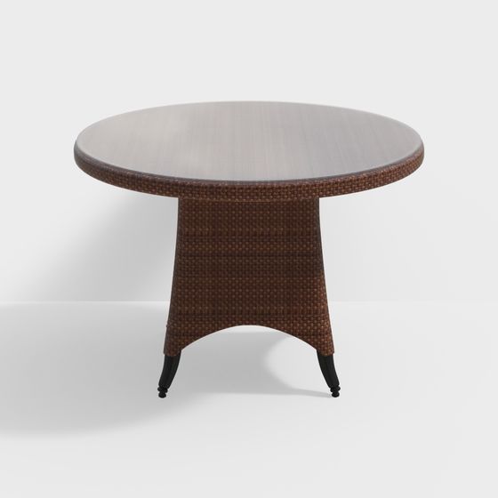 Beautifully Woven Round Table 3D model