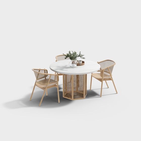 Cozy Corner Table Set 3D model
