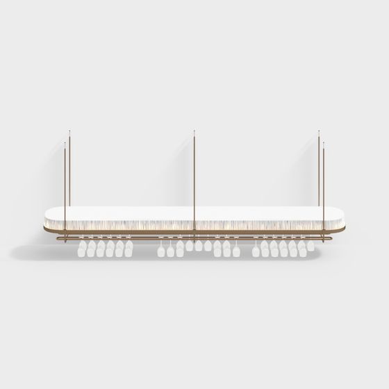 Linear Elegance Ceiling Light 3D model