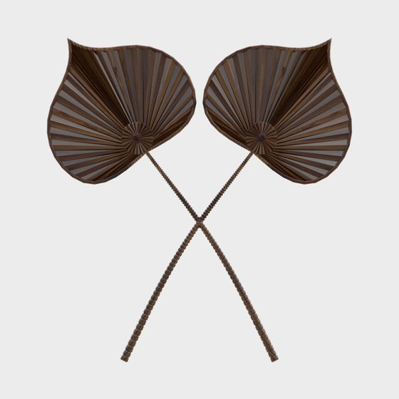 Dual-panel Folding Fan 3D model for Elegant Designs
