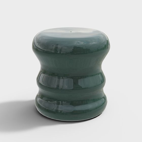 Urban Oasis Low-Poly Stool 3D model for Modern Spaces