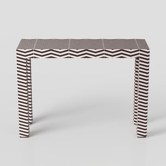 Stylish Low-Poly Table and Chair 3D model