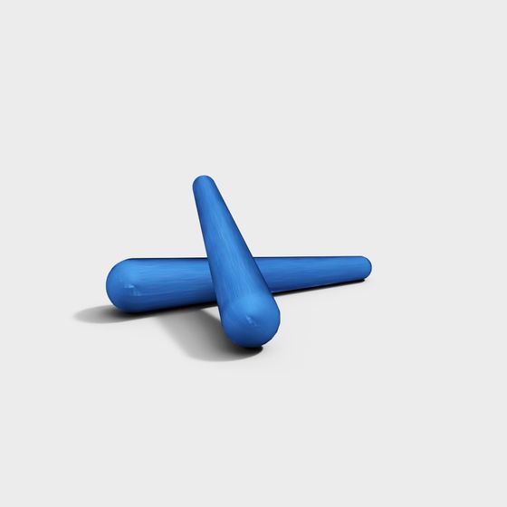 Twisted Blue Cylinders 3D model for Creative Projects