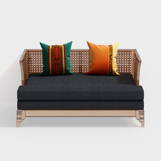 Rattan Elegance 3D model Sofa