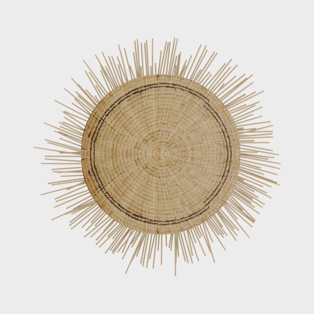 Sunlight Low-Poly Art 3D Model – Warm Textured Decoration