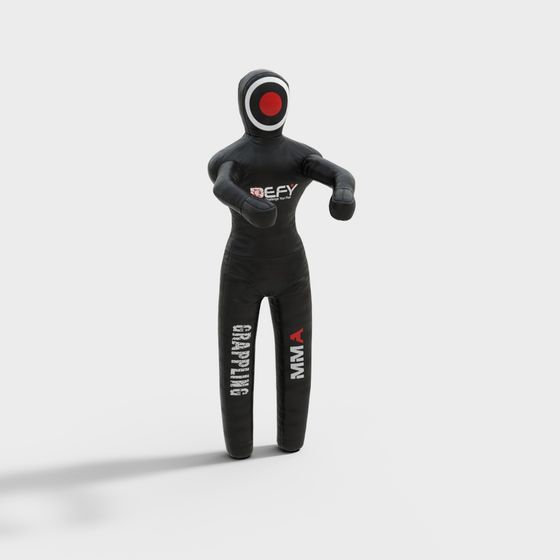 Low Poly Fighting Training Dummy 3D model for Creative Projects