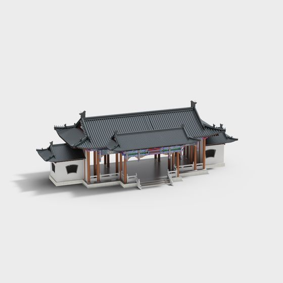 Ancient-Style Pavilion 3D model