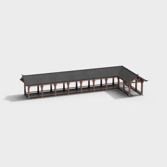 Traditional Oriental Pavilion 3D model