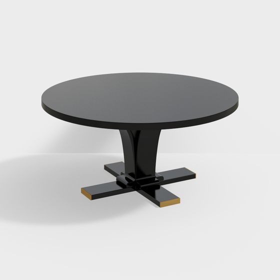 Elegant Minimalist Round Table 3D model