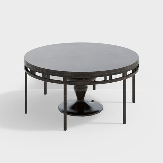 Sophisticated Round Table 3D model for Modern Interiors