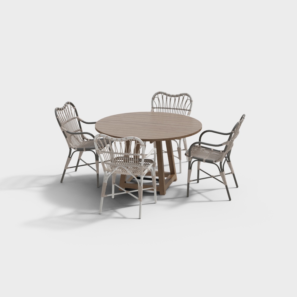 Southeast Asian leisure table and chair combination