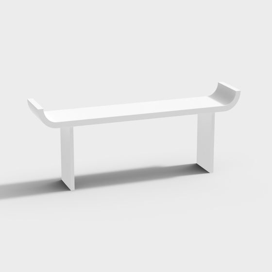 Urban Minimalist Bench 3D model