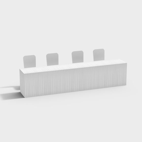 Elegant Urban Bench 3D model for Modern Spaces