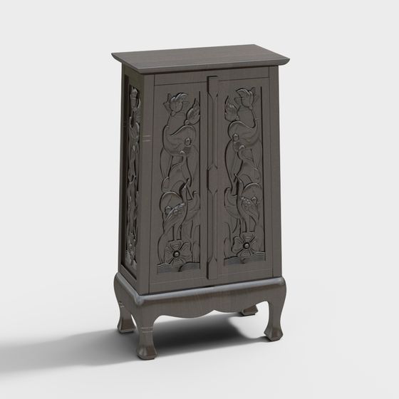 Vintage Ornate Cabinet 3D model