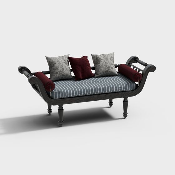 Victorian Daybed 3D model for Creative Projects