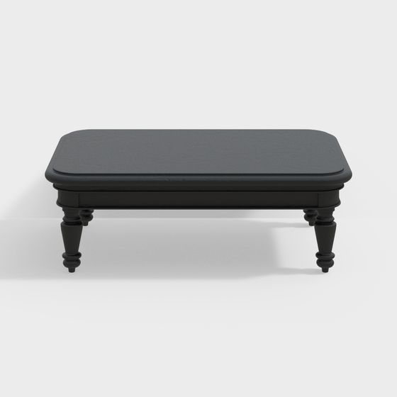Retro Style Black Coffee Table 3D model