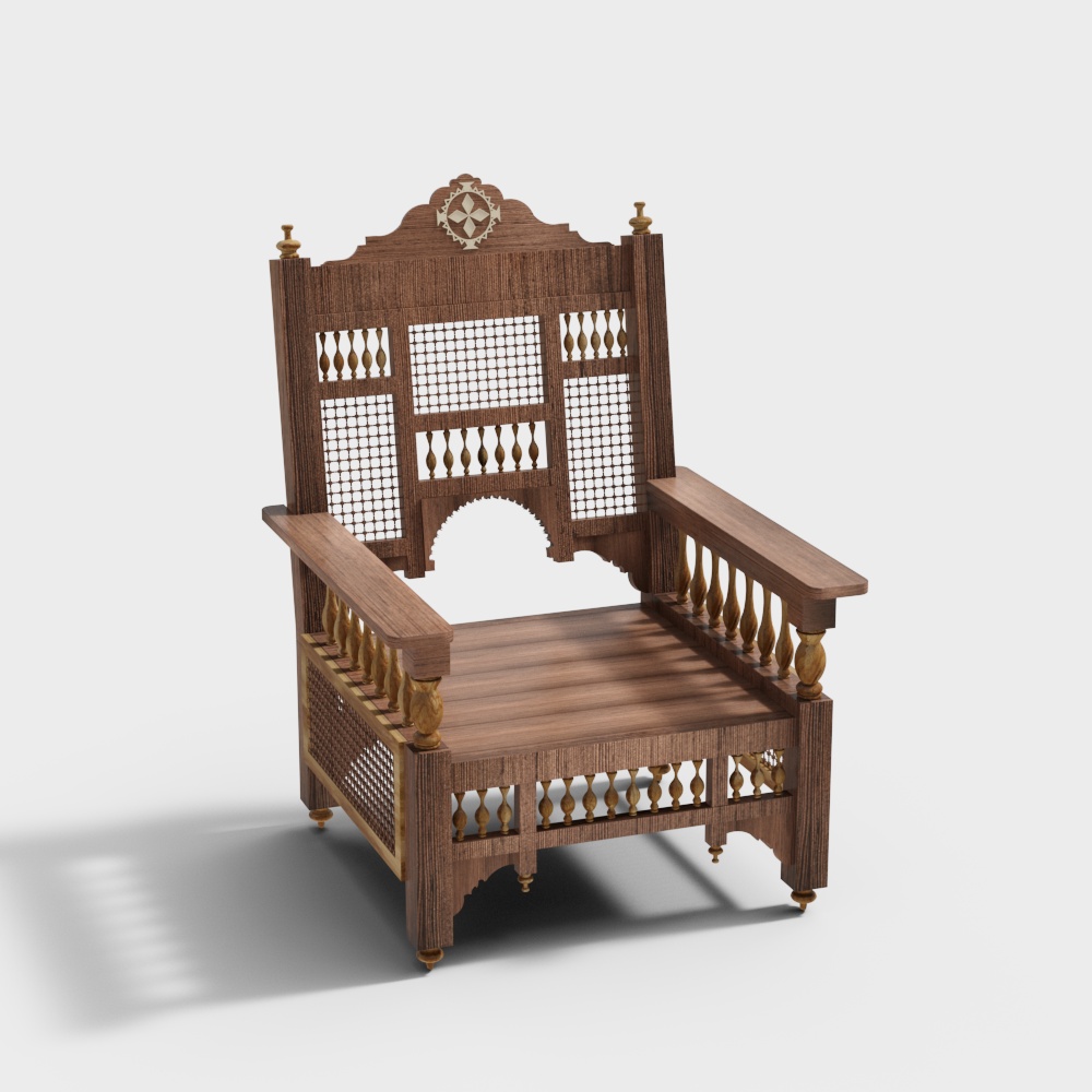 Ghế đơn gỗ rắn Đông Nam Á