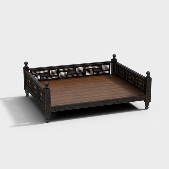 Classic Vintage Bed 3D model for Designers