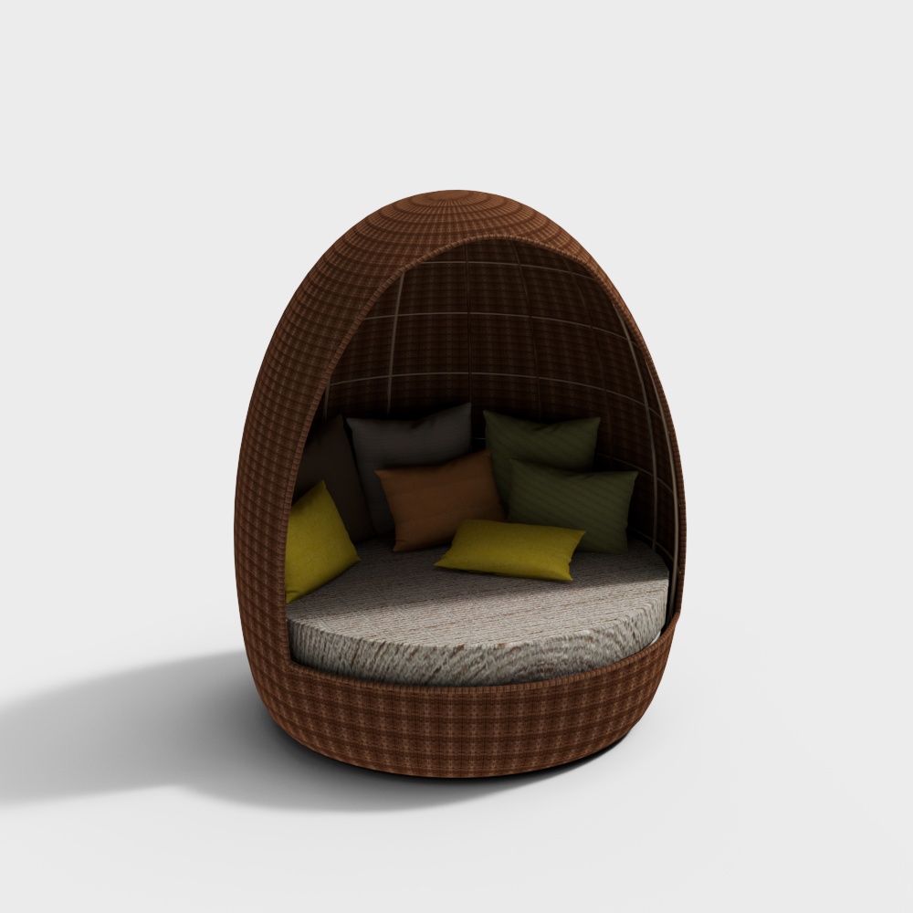 Egg-Shaped Sofa Bed 3D model