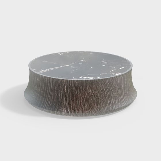 Elegant Low-Poly Round Table 3D model