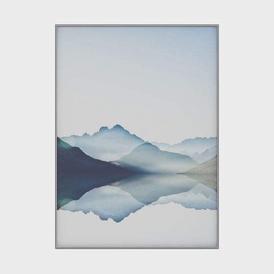 Mirror Lake Mountain Reflection 3D model