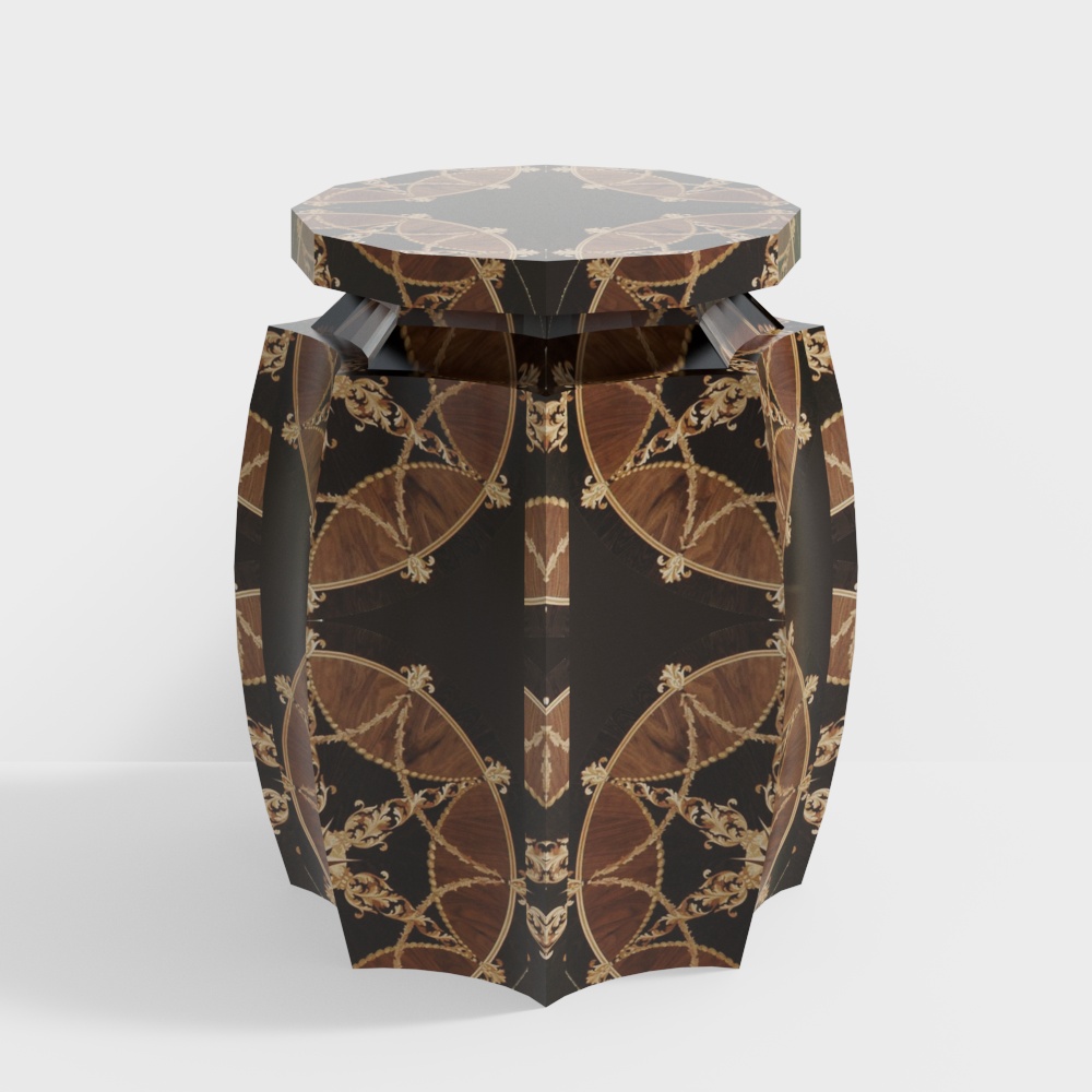 Retro Luxurious Side Table 3D model